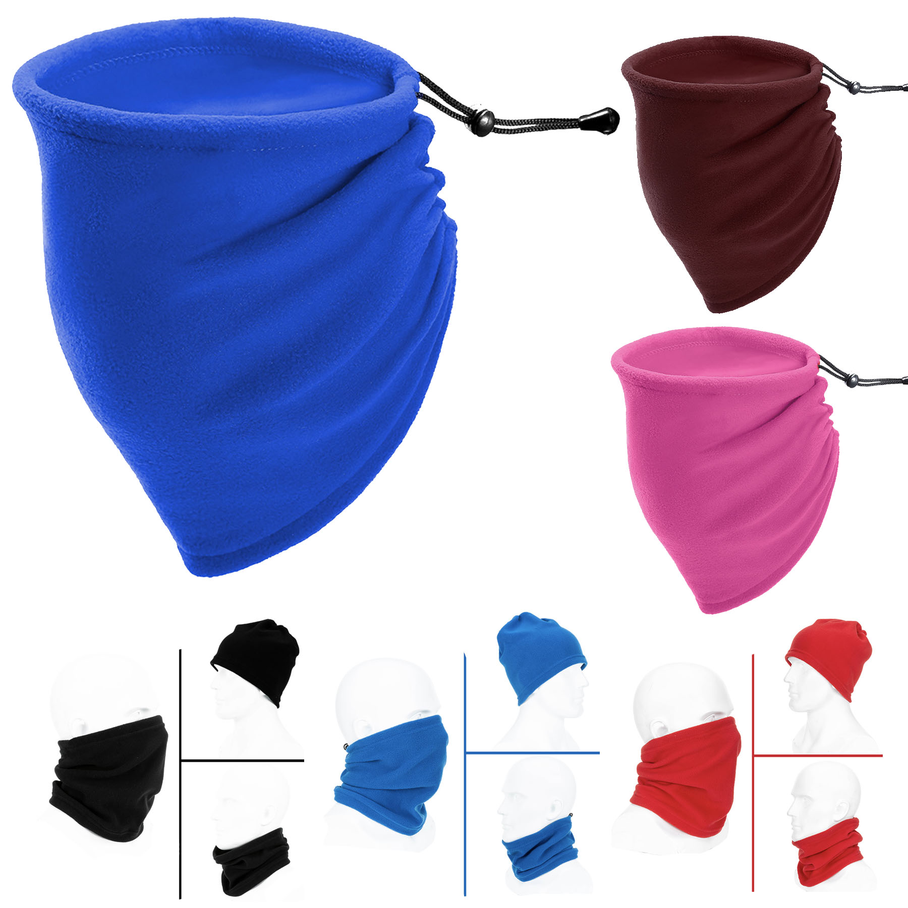 Polar Fleece Dust Face Mask Bandana Neck Scarf 1