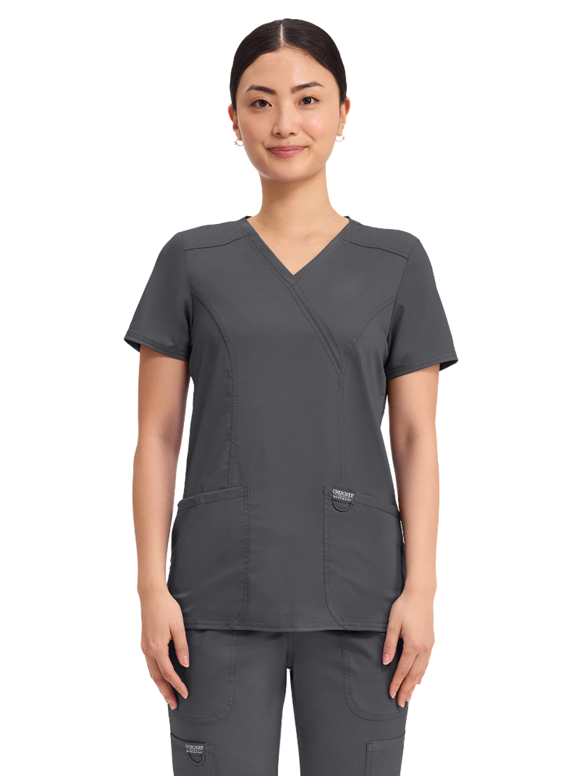 Cherokee - Workwear Revolution - Women's 2-Pocket Mock Wrap Top 61