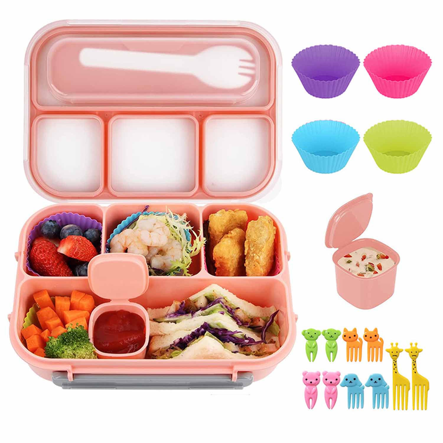 Bento box student 16-piece set of compartments 3