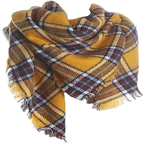 Plaid Blanket Scarf 4
