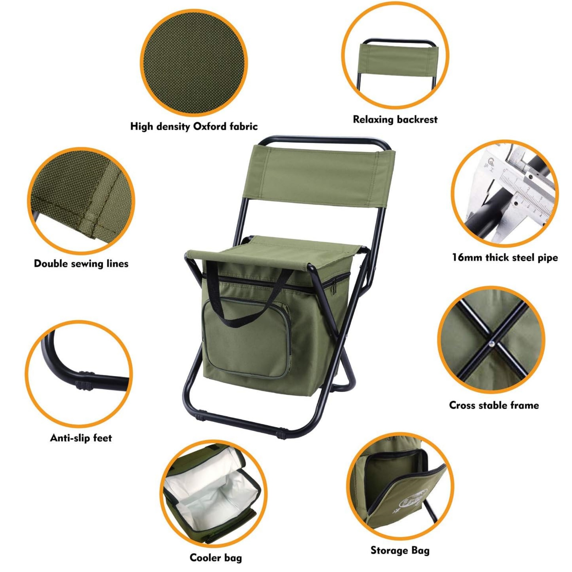 Folding Chair with Cooler Bag 3