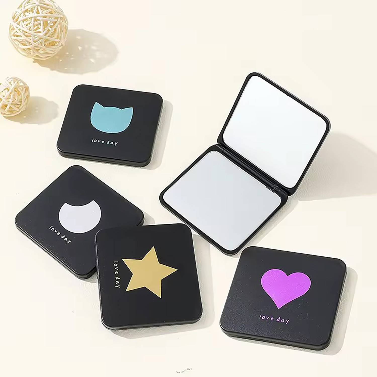 Mini Folding Double Sided Makeup Mirror 4