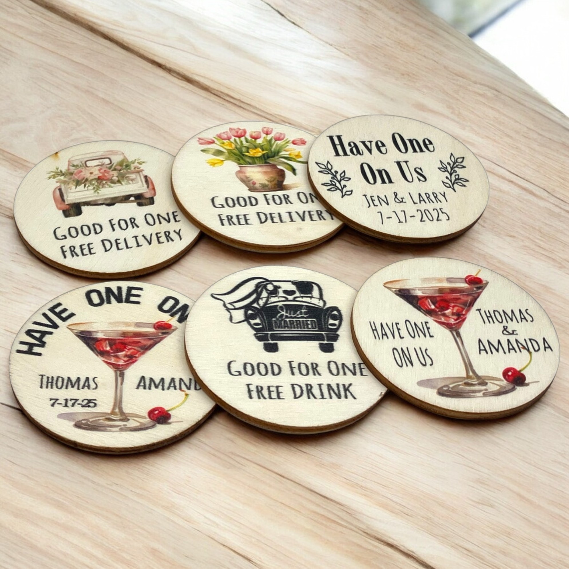 2" Round Wooden Token 2