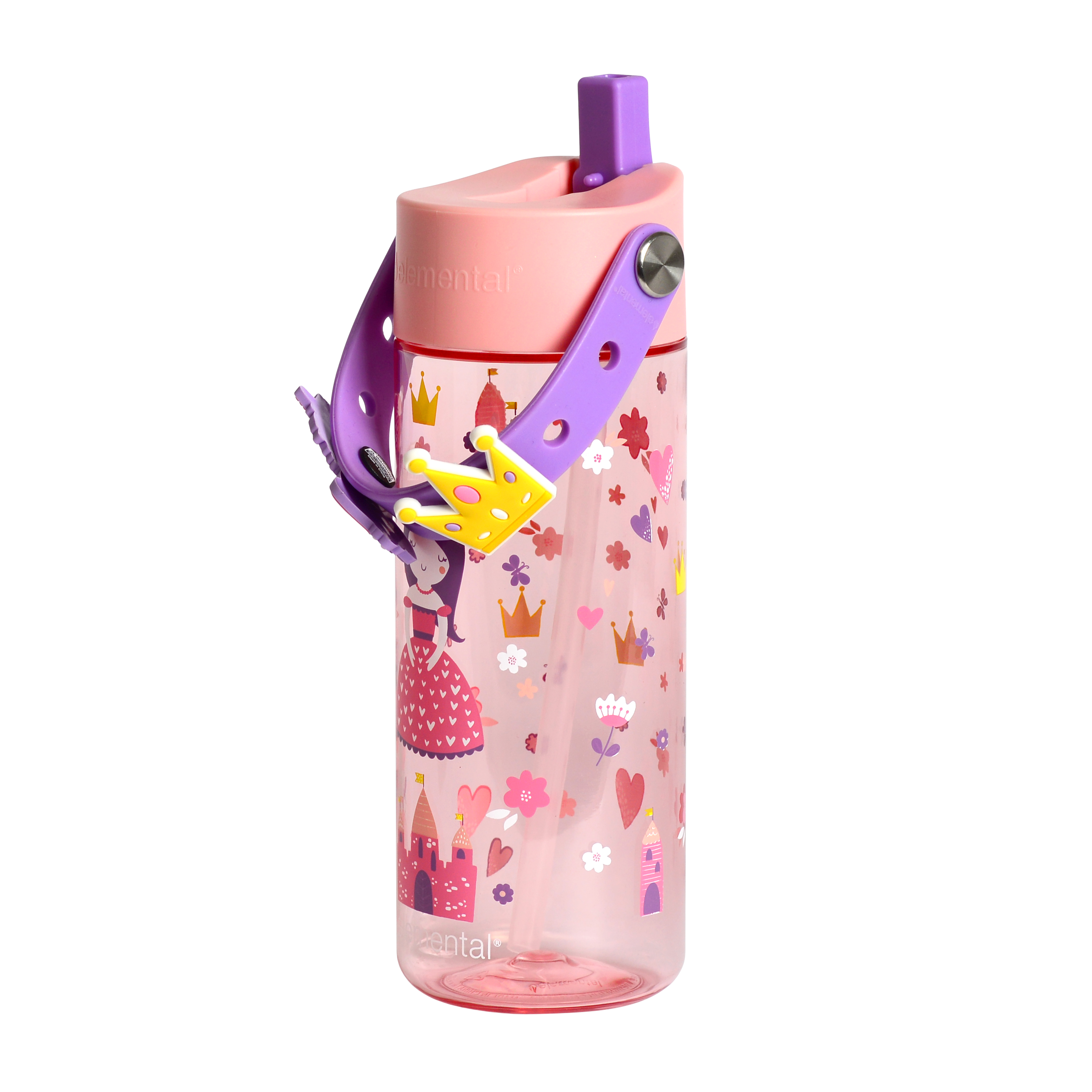 Elemental® Splash Charm 18oz Tritan Water Bottle - with Drinking Spout and Straw 12