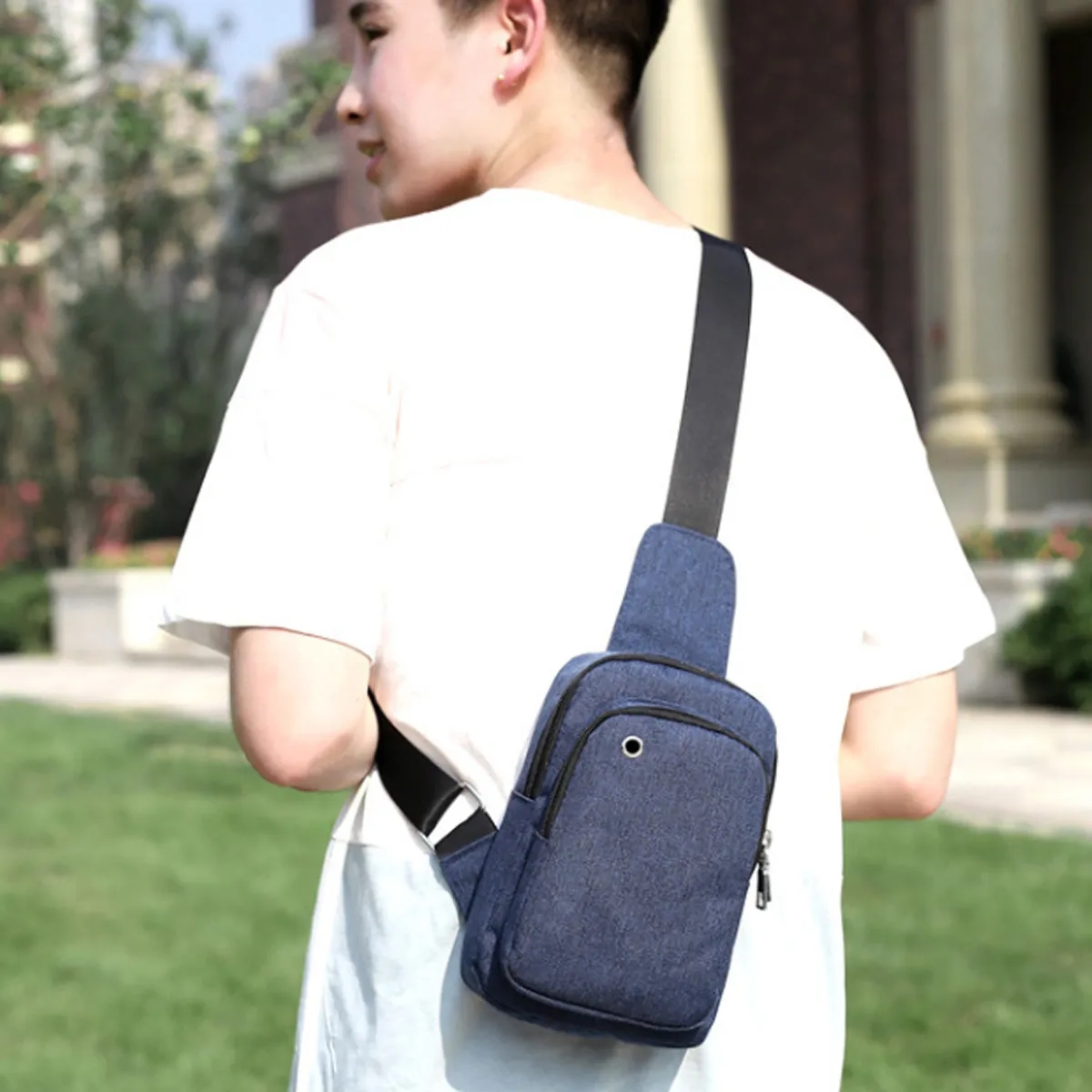 Compact USB Charging Sling Shoulder Bag Crossbody Bag for Women Men Trendy Sling Bag Bakpack 4
