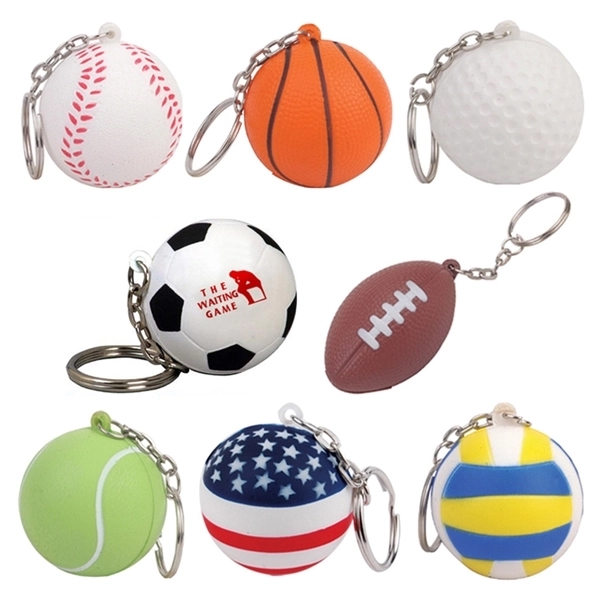 Custom Stress Reliever Ball Key Chains 1