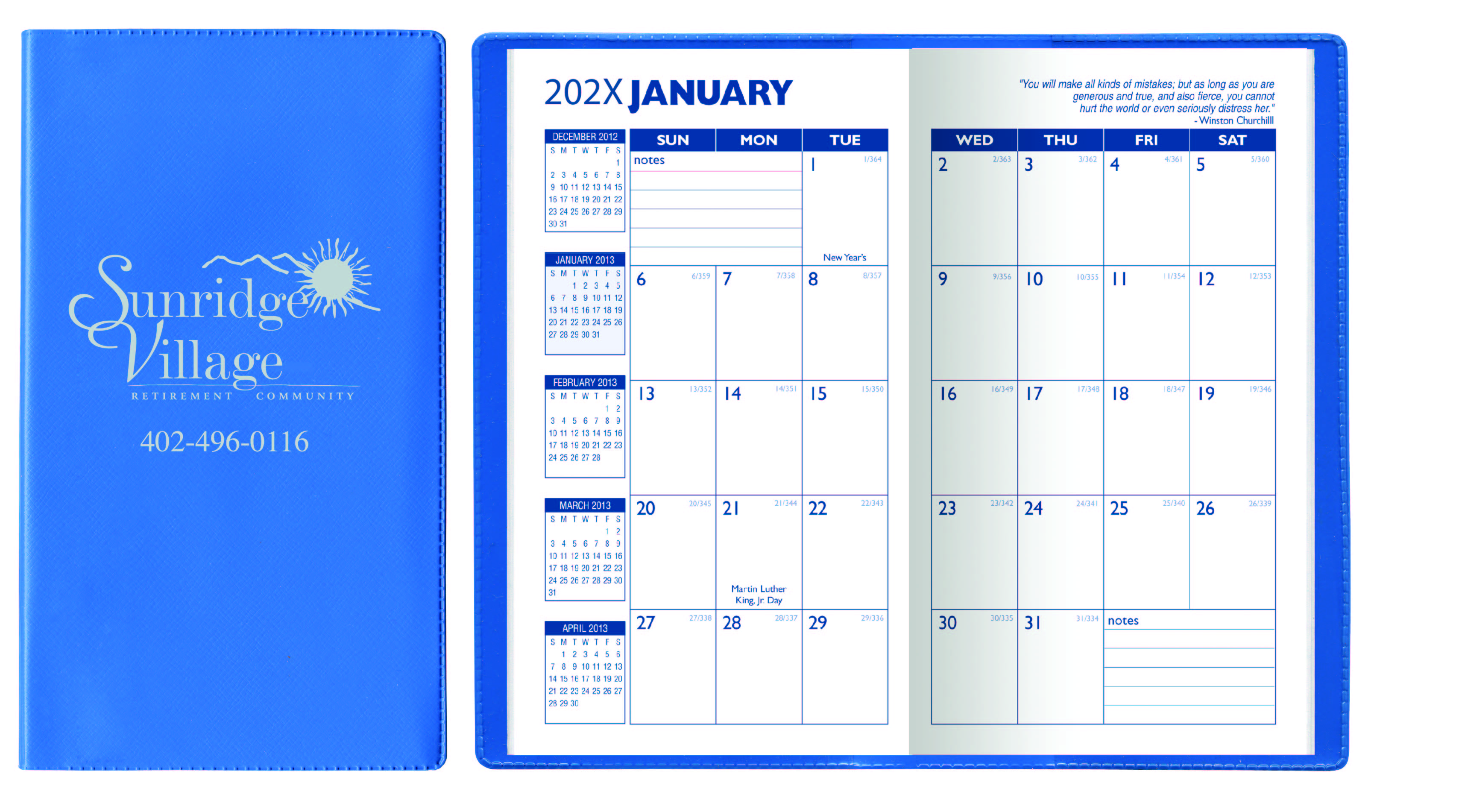 Standard Vinyl Monthly Pocket Planner 2