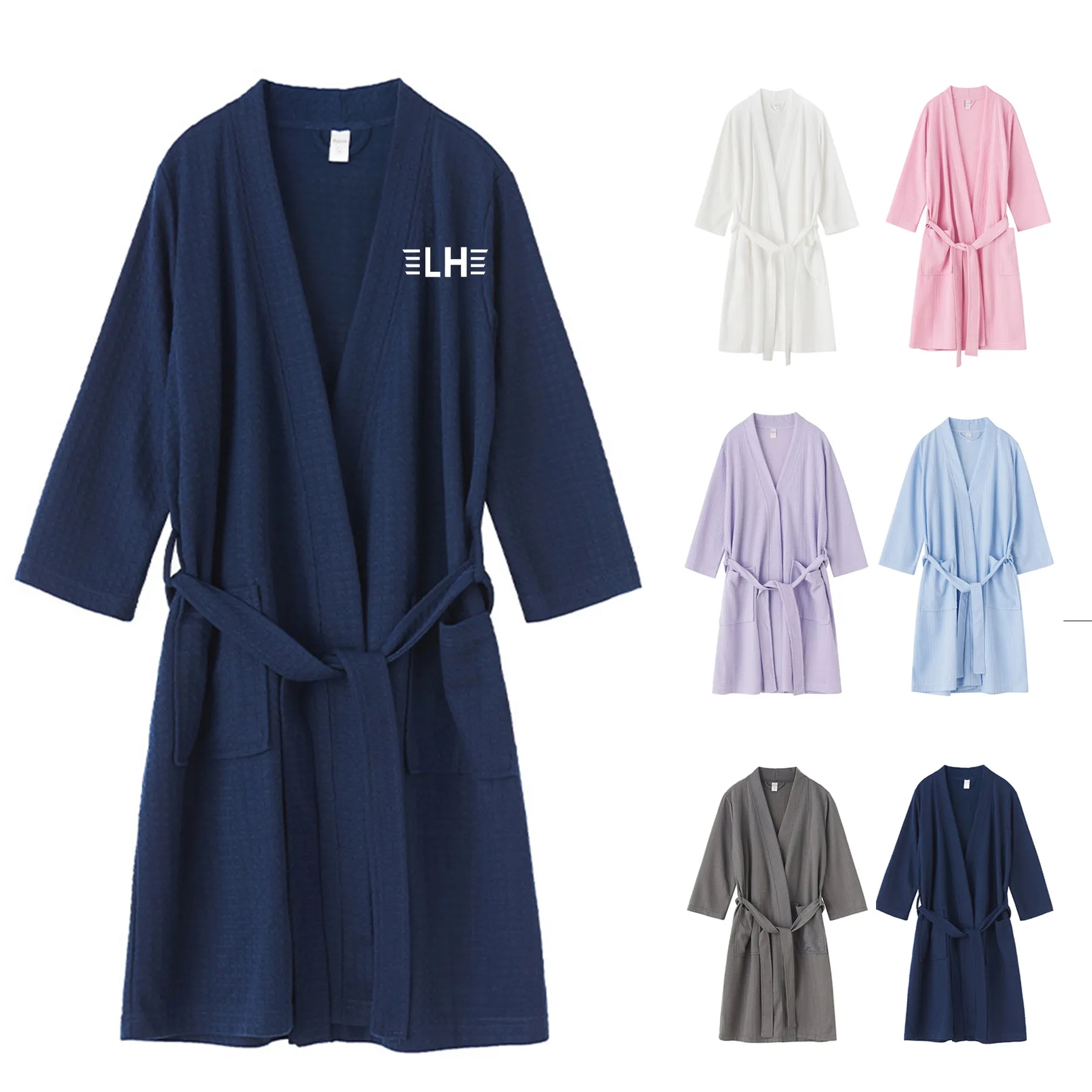 Waffle Weave Bath Robe 4