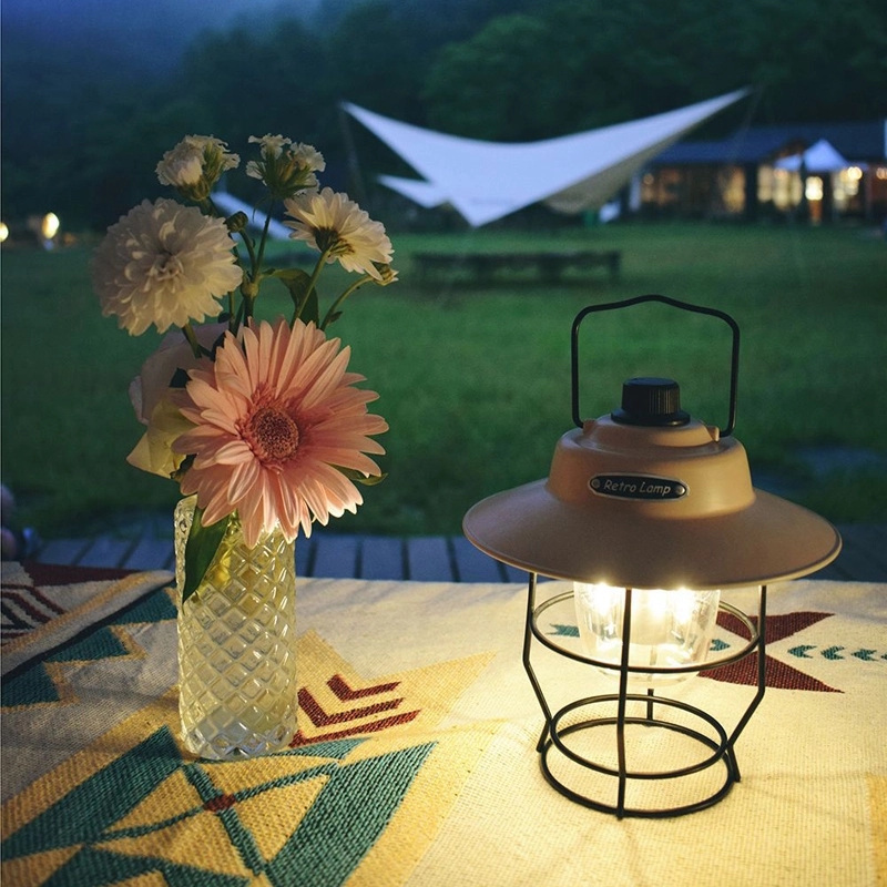 Retro Outdoor Camping Light & Picnic Lantern with Power Bank 7