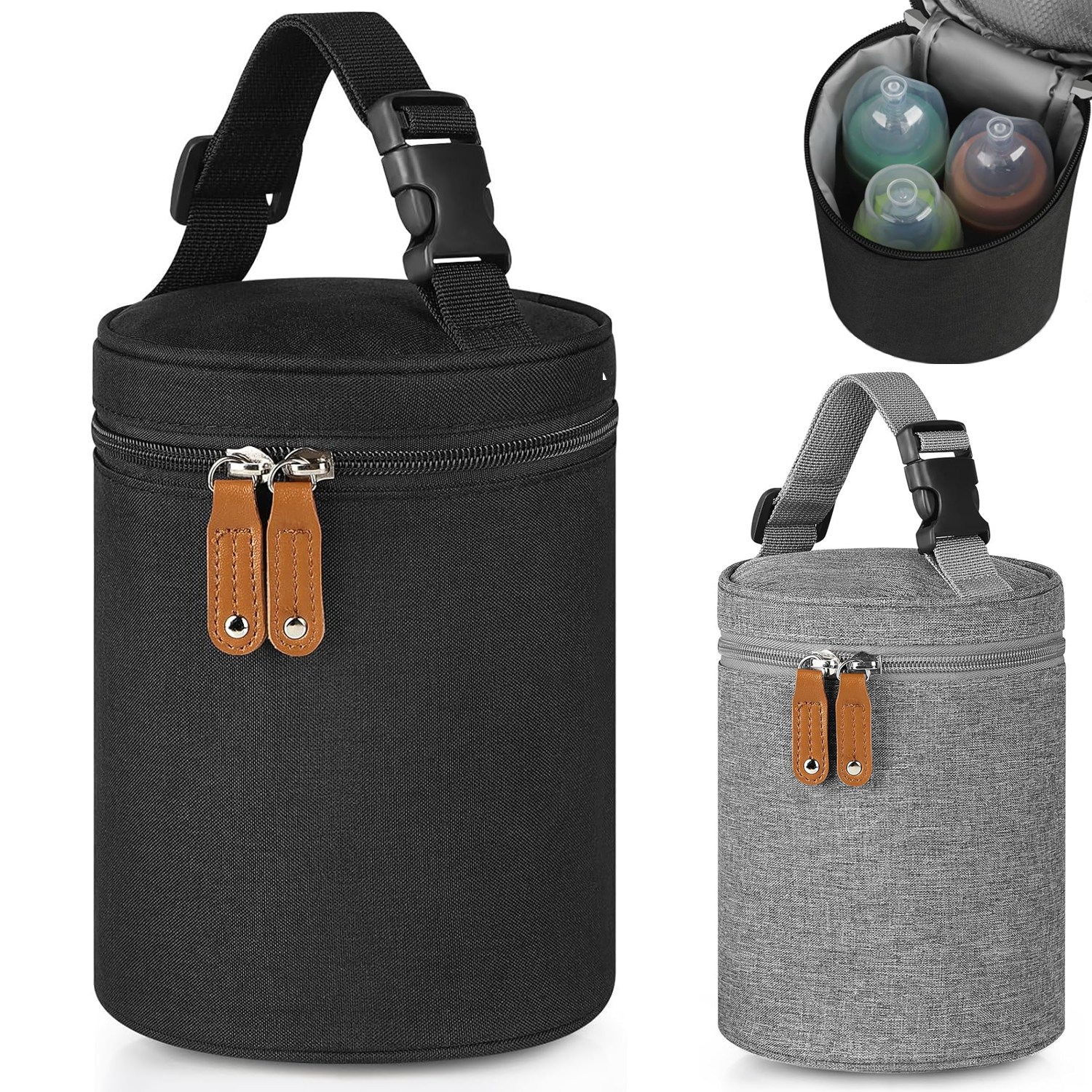 Oxford Cloth Double Zipper Baby Bottle Insulation Bag 8