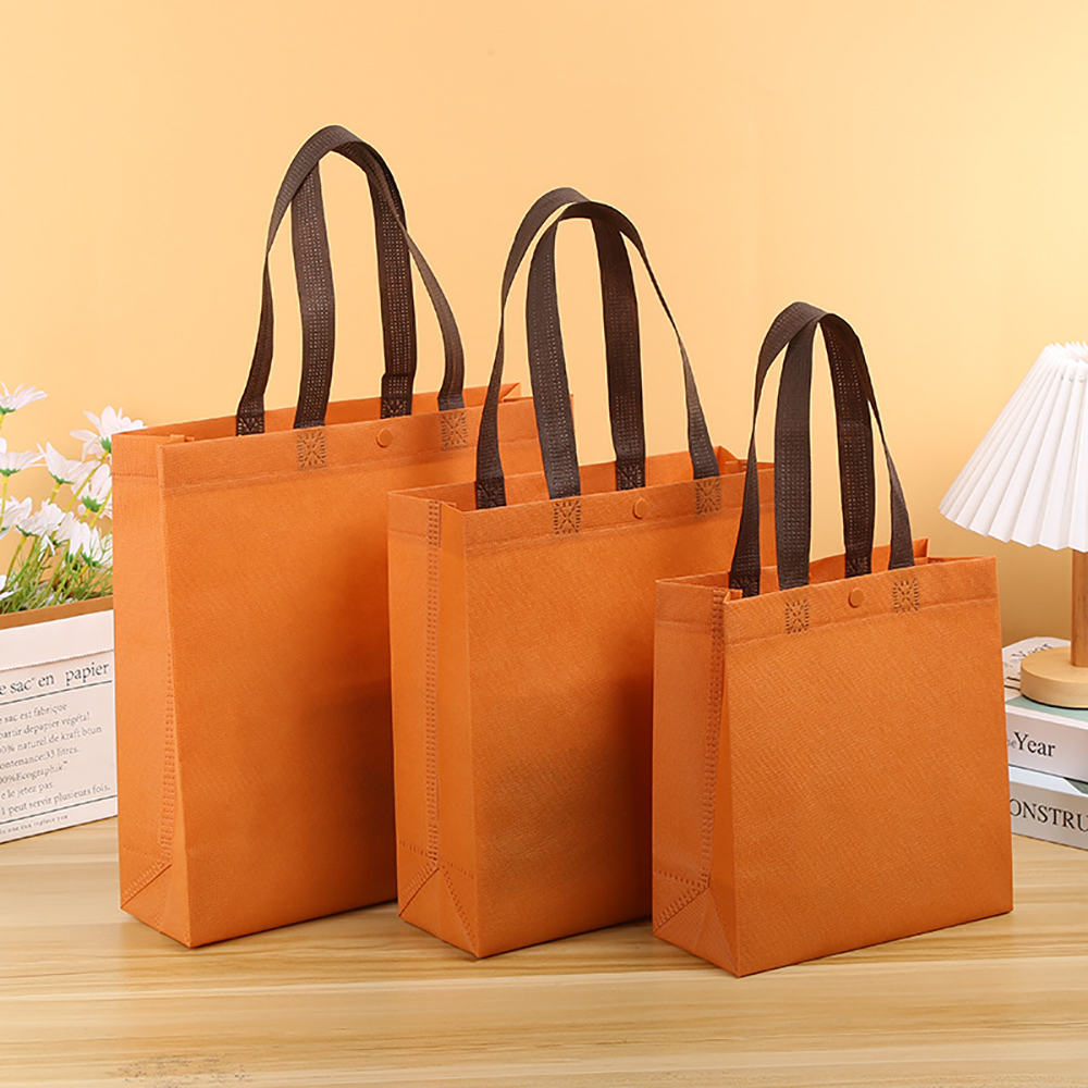 Customized Snap Button Closure Non-woven Tote Bags 6