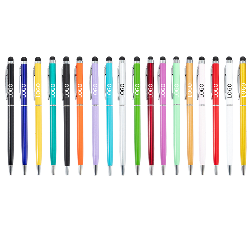 Twist Action Metal Ballpoint Pen W/ Stylus 5