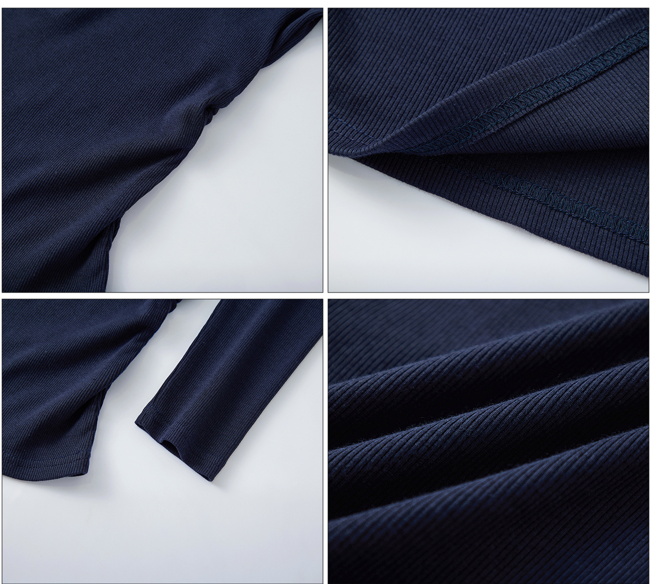 Long Sleeve Button Up Slim Fit Ribbed Knit Blouses 8