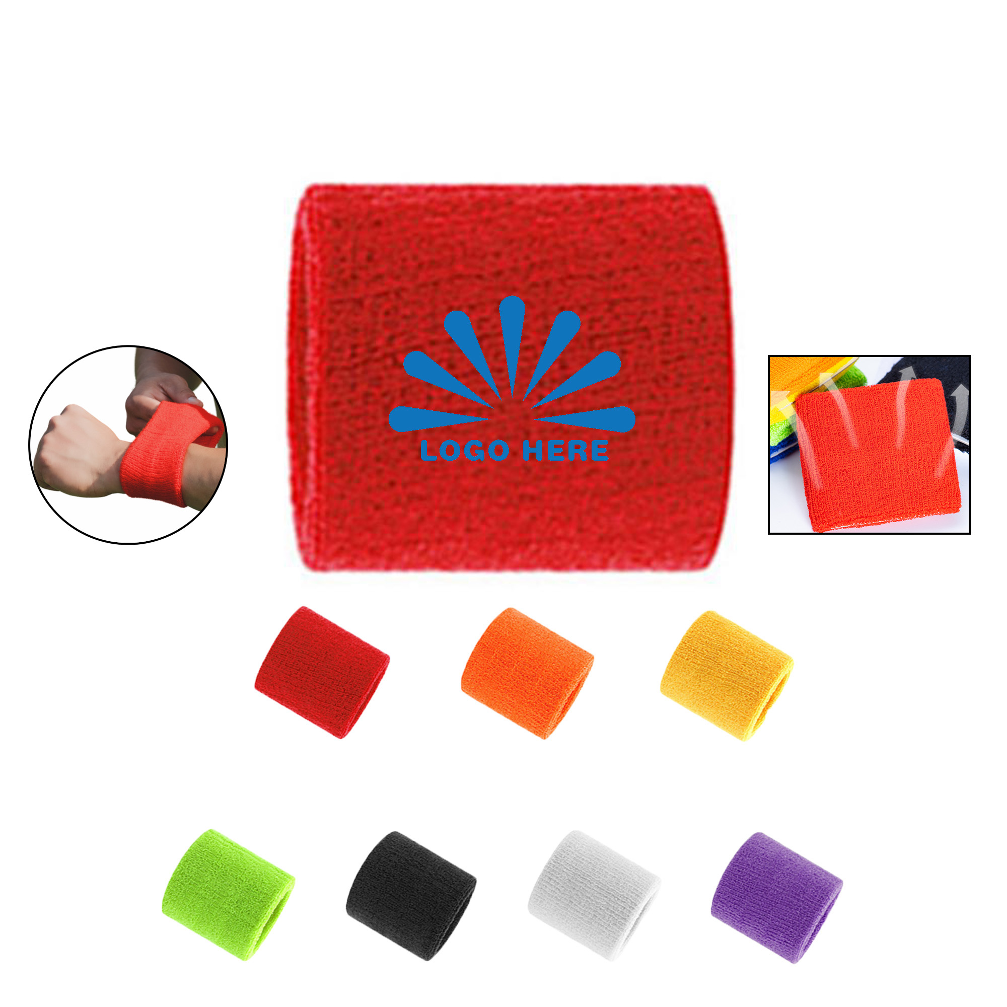 Knitted sweat absorbent wrist guard 1