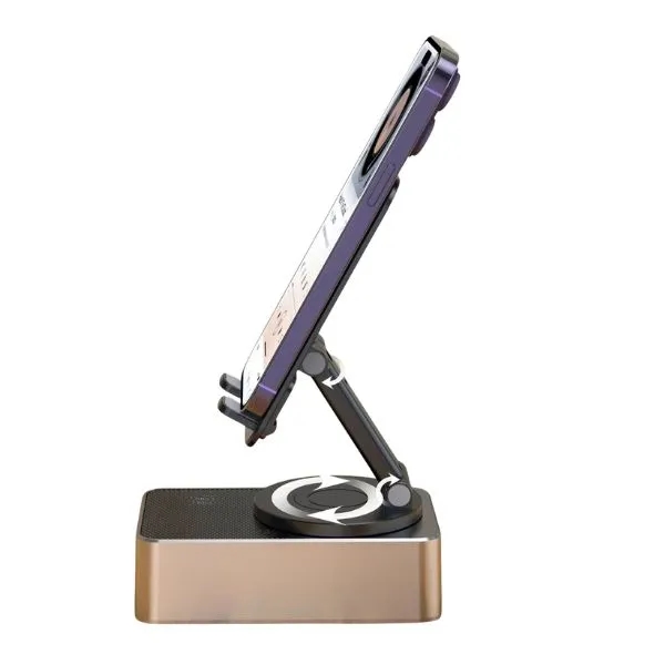 LED Phone Holder with Wireless Bluetooth Speaker Stand 4