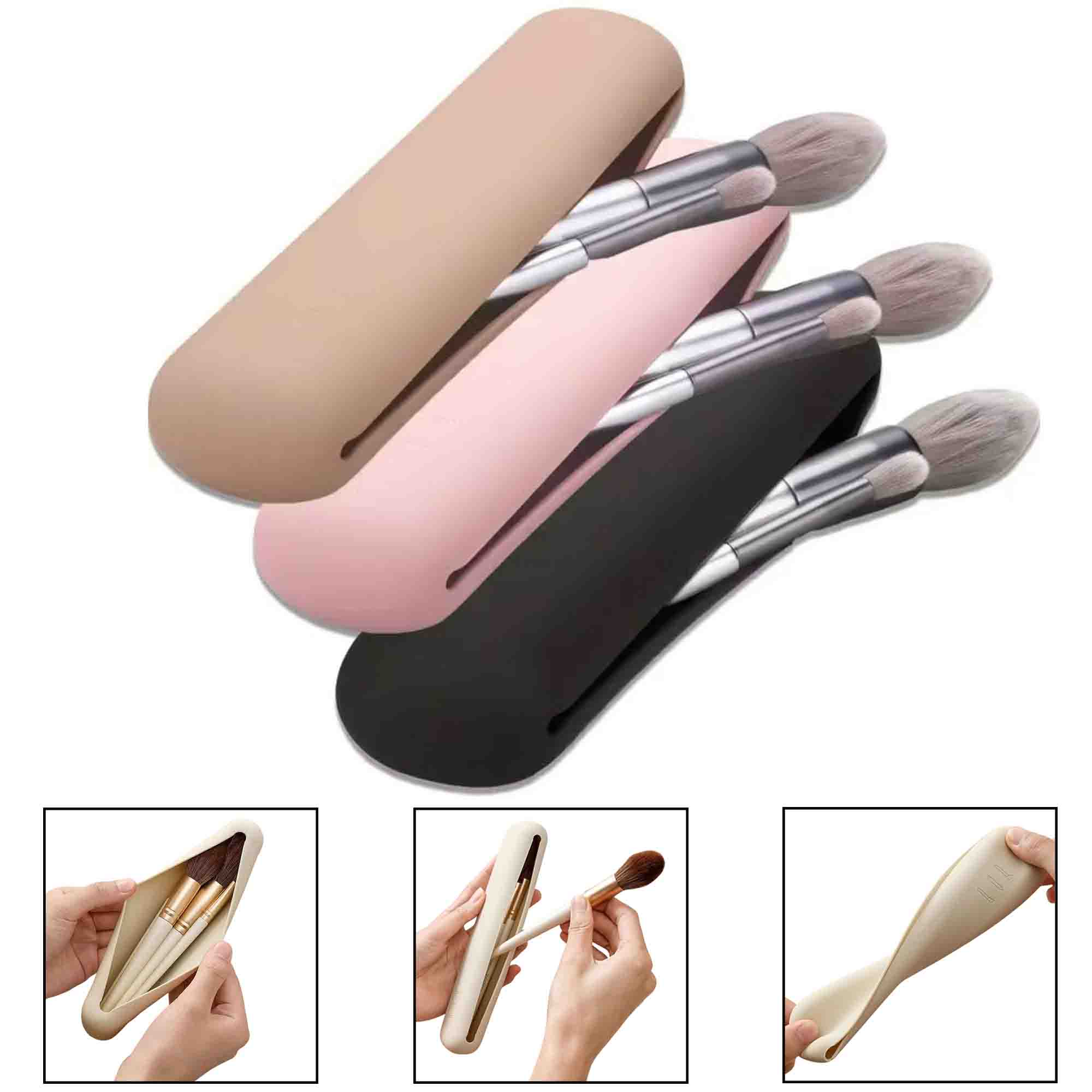 Silicone Travel Makeup Brush Cosmetic Holder 2