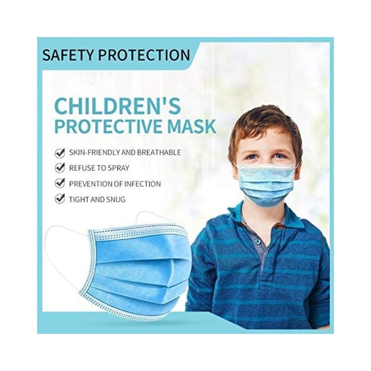 Kids' 3-Ply Disposable Face Masks - Blue 2