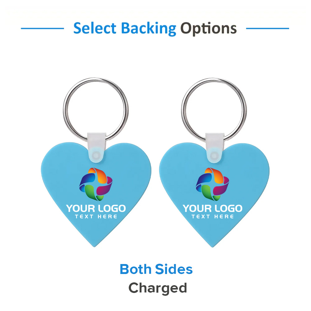 Custom Heart Shaped Silicone Key Tag 15