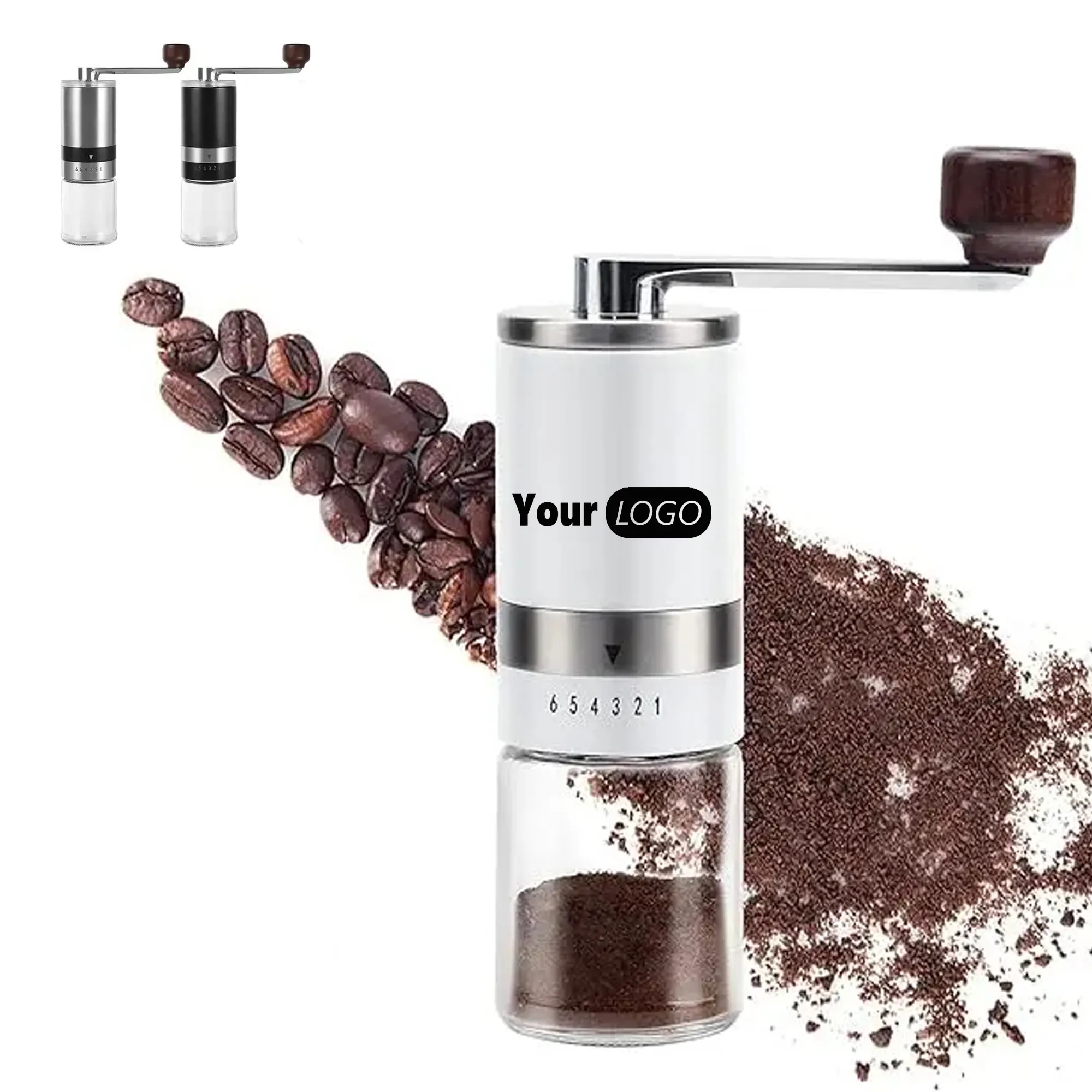 MOQ10PCS French Press Coffee Hand Grinder Adjustable Setting 2