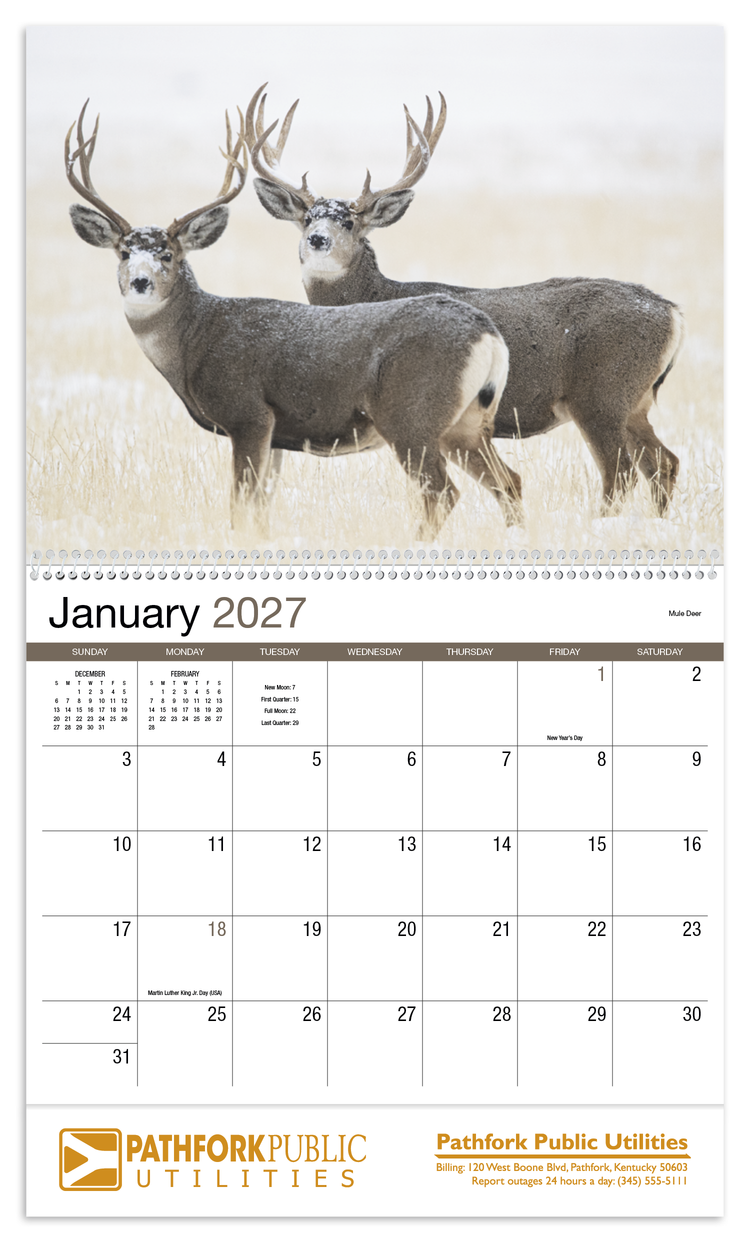 HotLine® Products Wildlife Appointment Calendar - Spiral 49