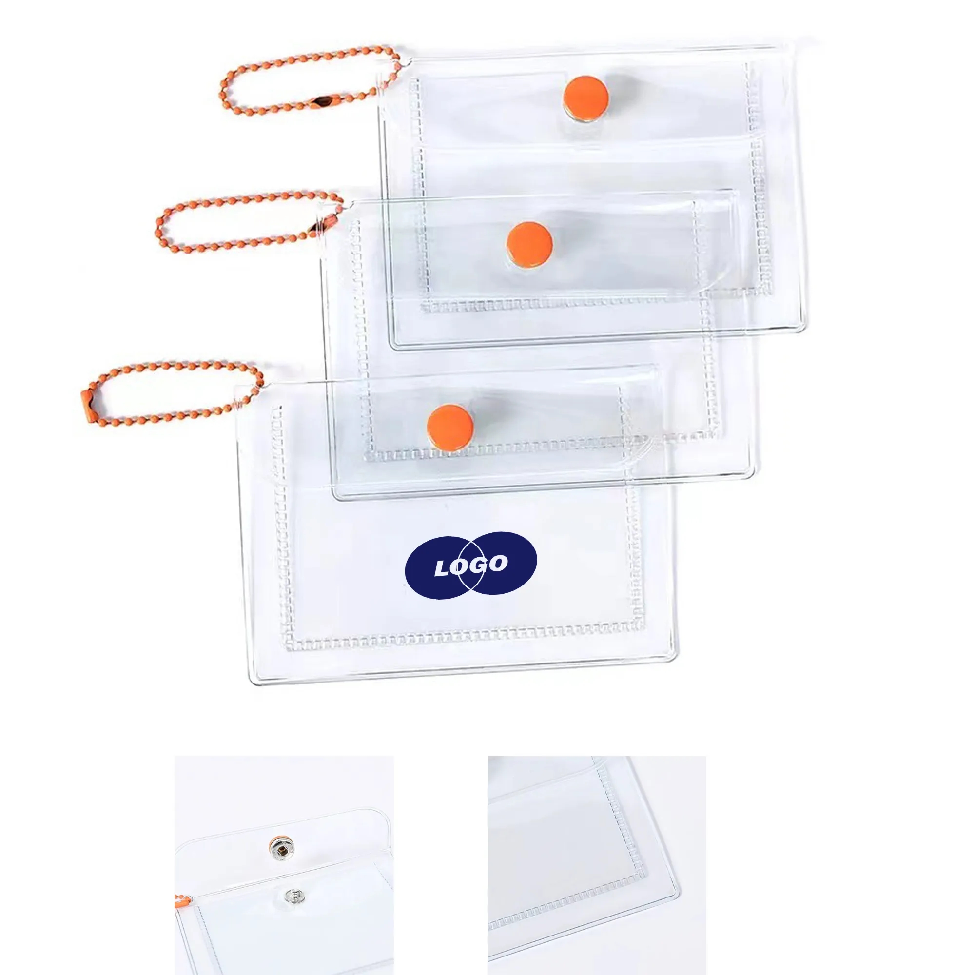Custom Clear Transparent PVC Card Bag Waterproof Coin Purse 3