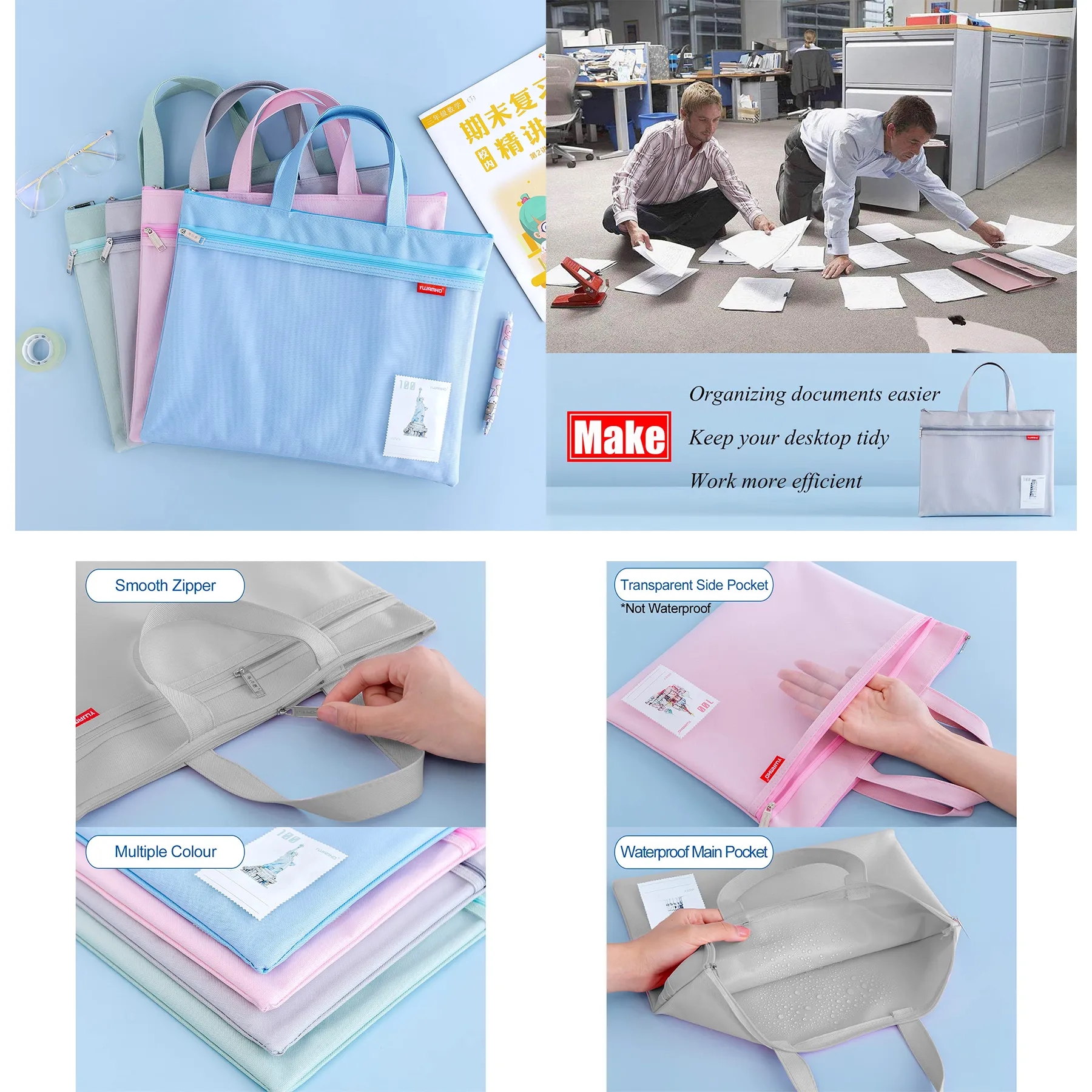 Mesh Zipper Pouch 11x13.7 in 3