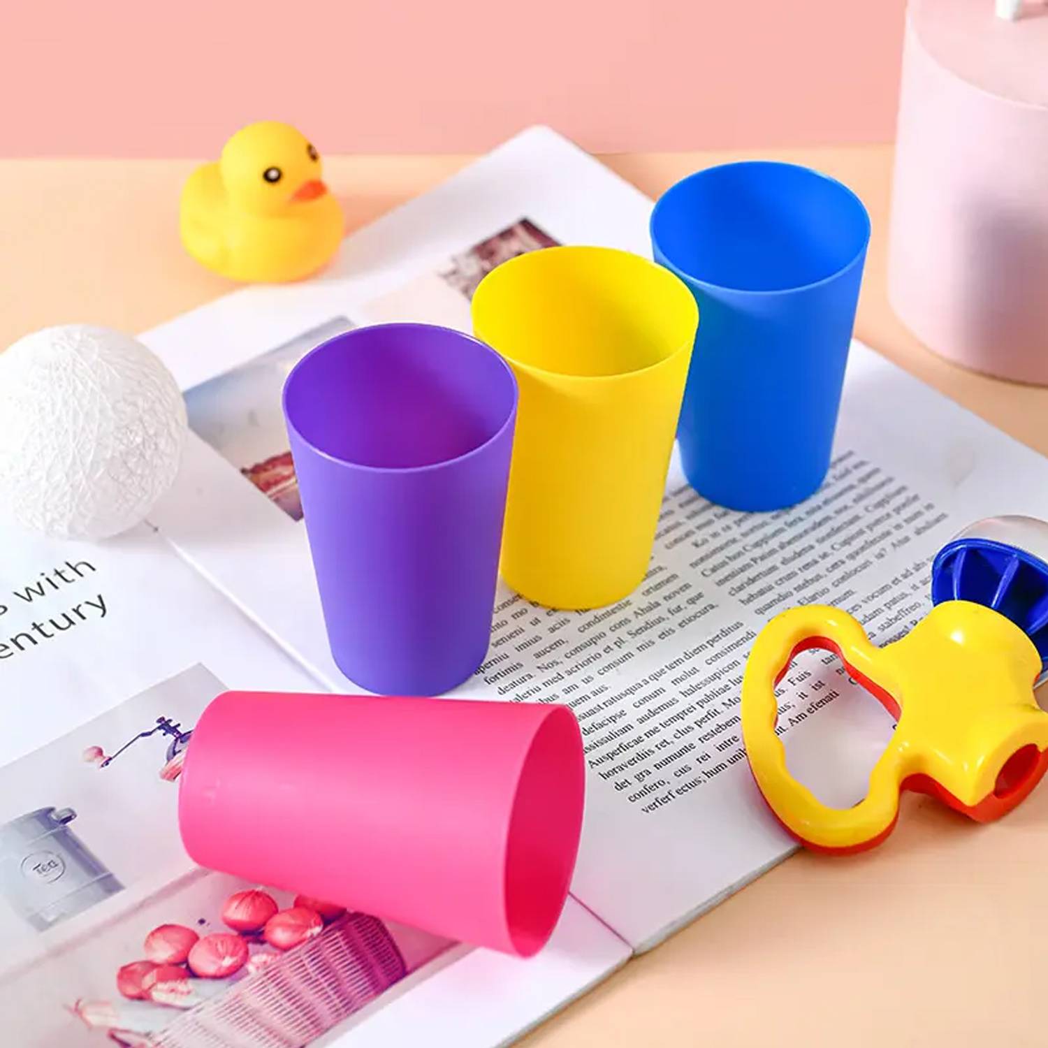 8.8 oz Stackable Plastic Kids' Fun & Educational Toy Cups 15