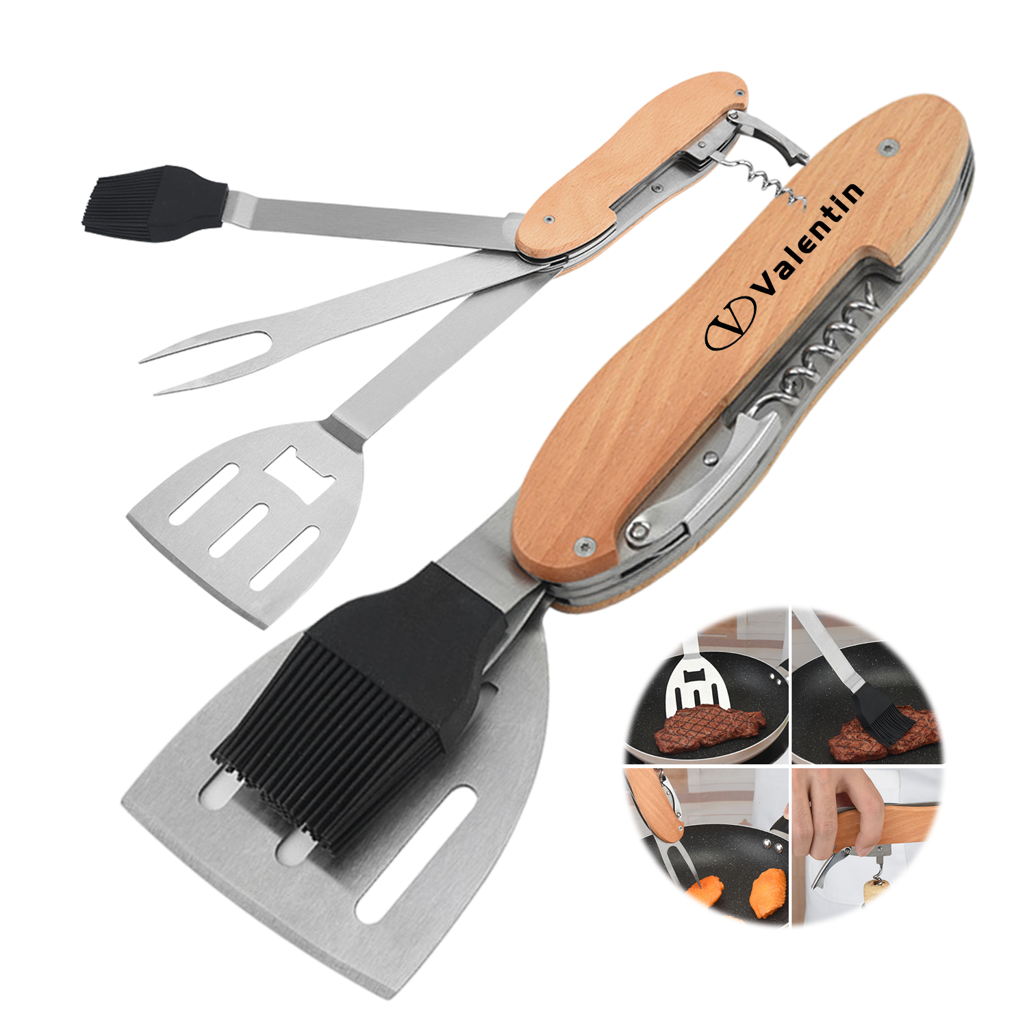 5 In 1 Bbq Grill Tool Set 2