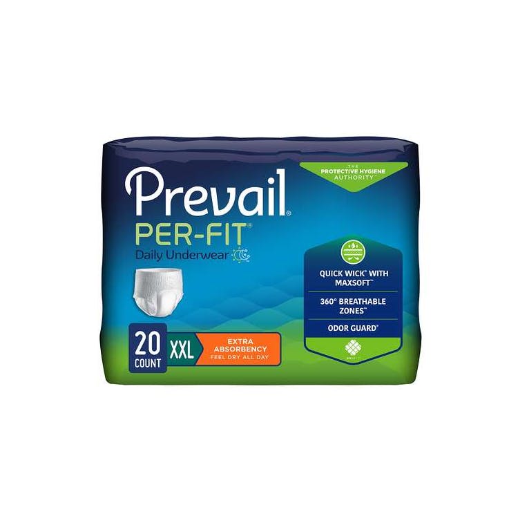 PER-FIT Adult Underwear - 2XL (68"-80") White 1