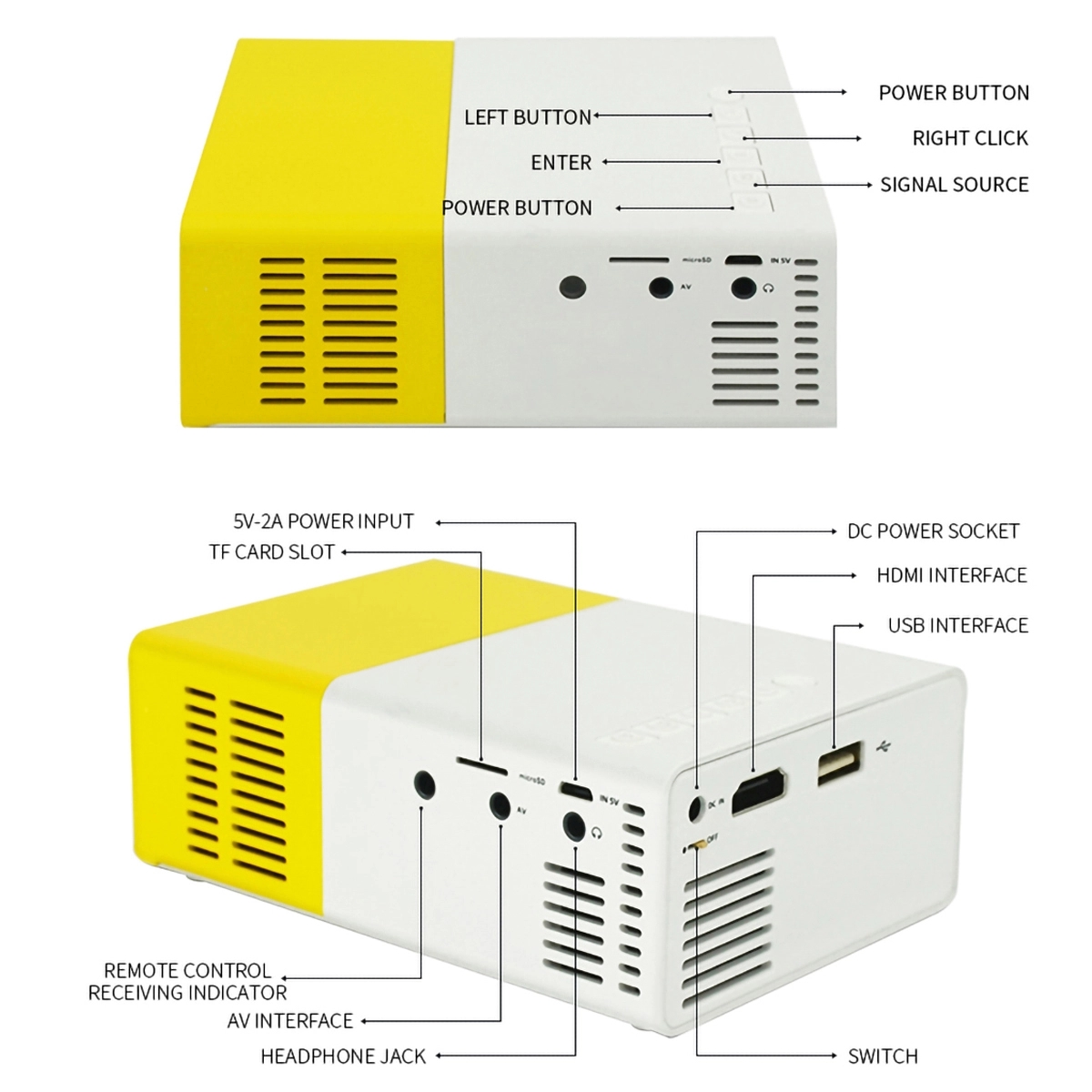 Mini Projector Portable 3