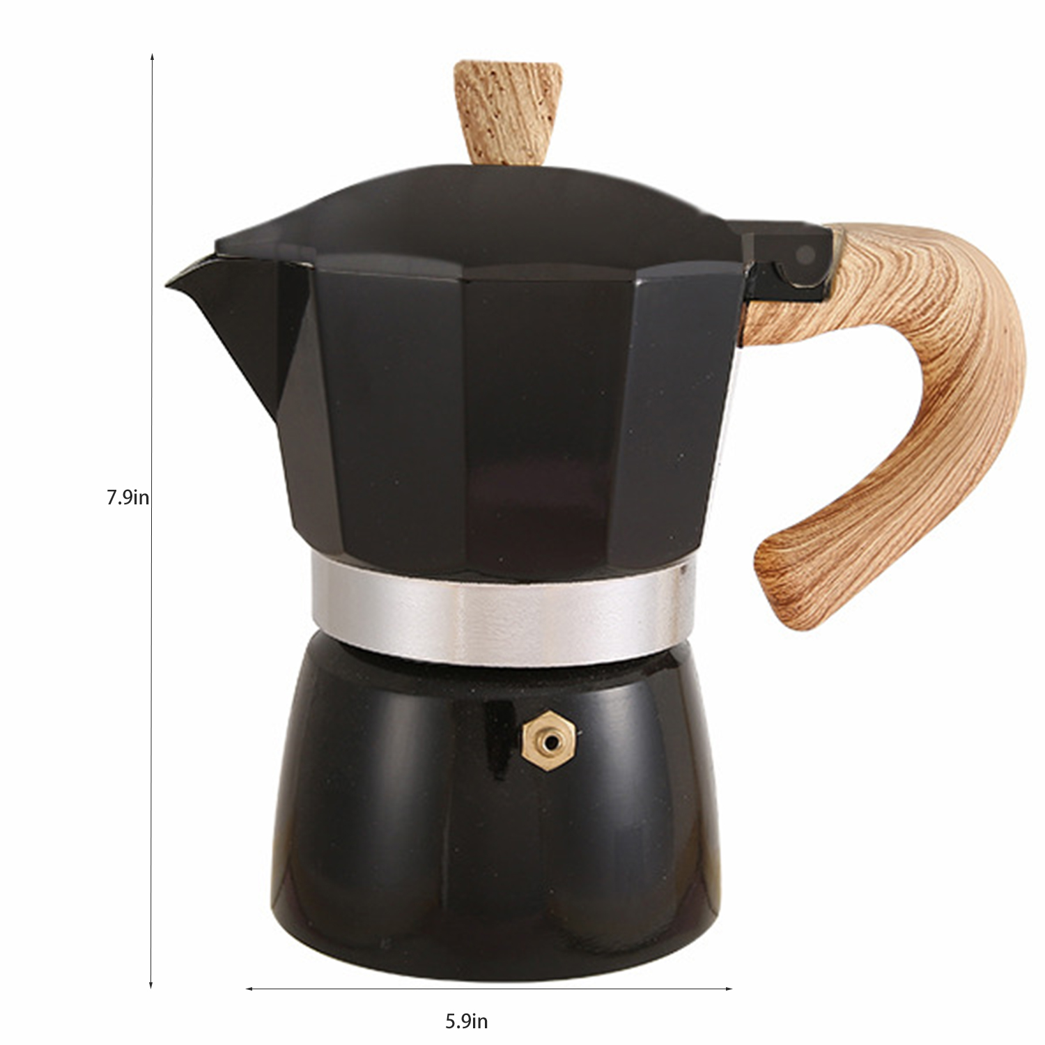 Aluminum Stovetop Espresso Maker Pot 1