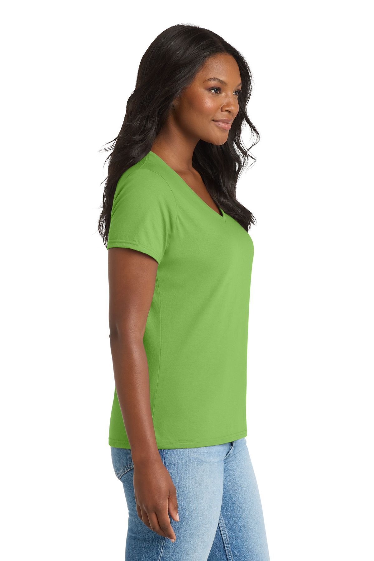 Port & Co Women's Performance Blend V-Neck Tee. LPC381V 30