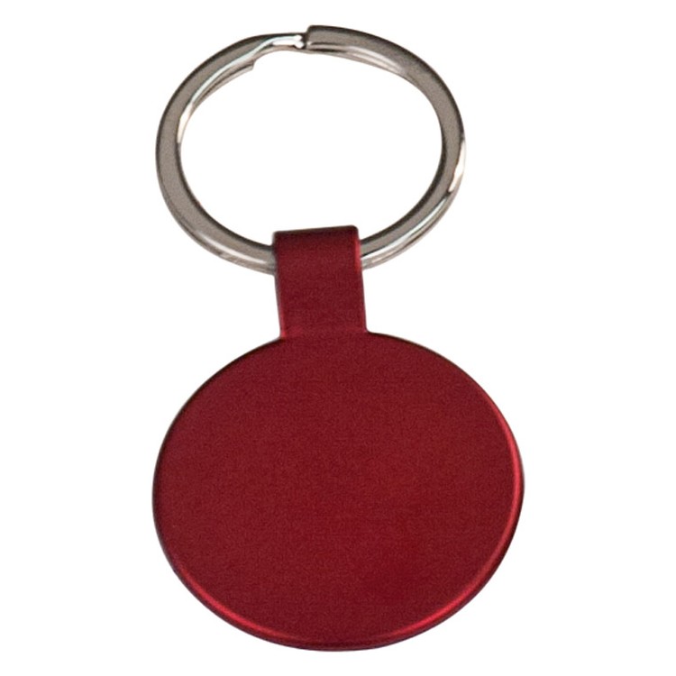Red Laser Engraved Metal Key Tag 2