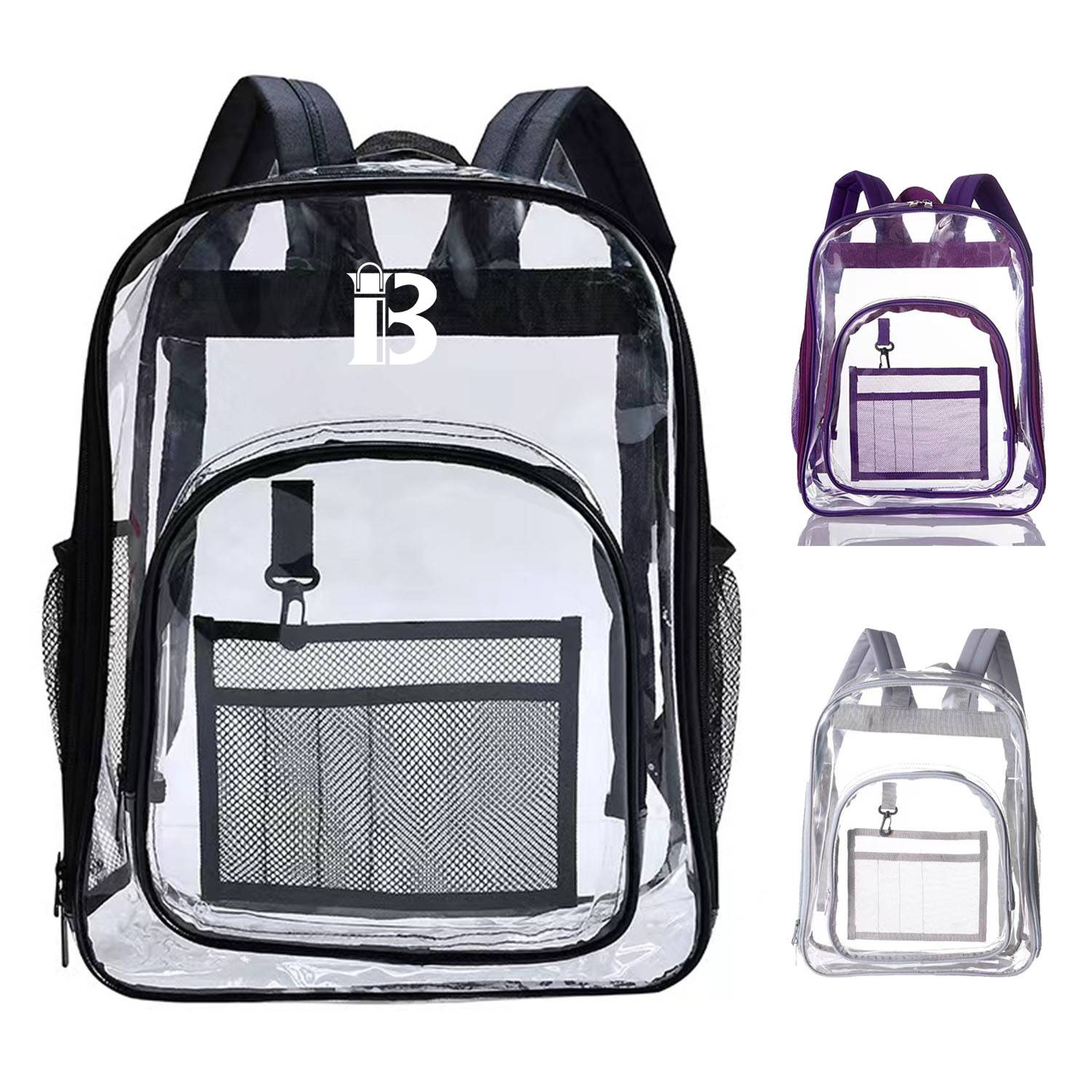 Large-capacity PVC Clear School Backpack 10
