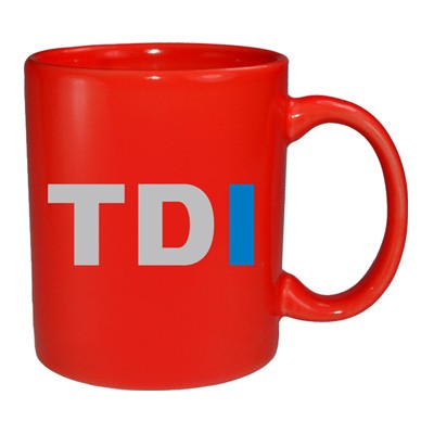 11 oz vitrified coffee mug - stanford red