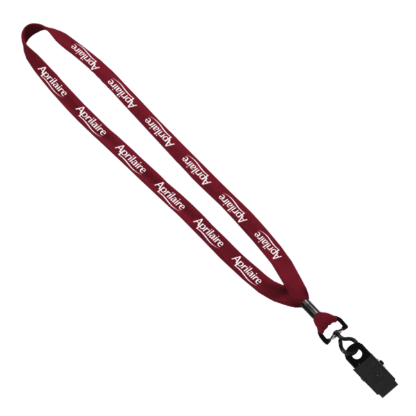 5/8" Polyester Shoelace Lanyard with Metal Crimp & Split-Ring 28