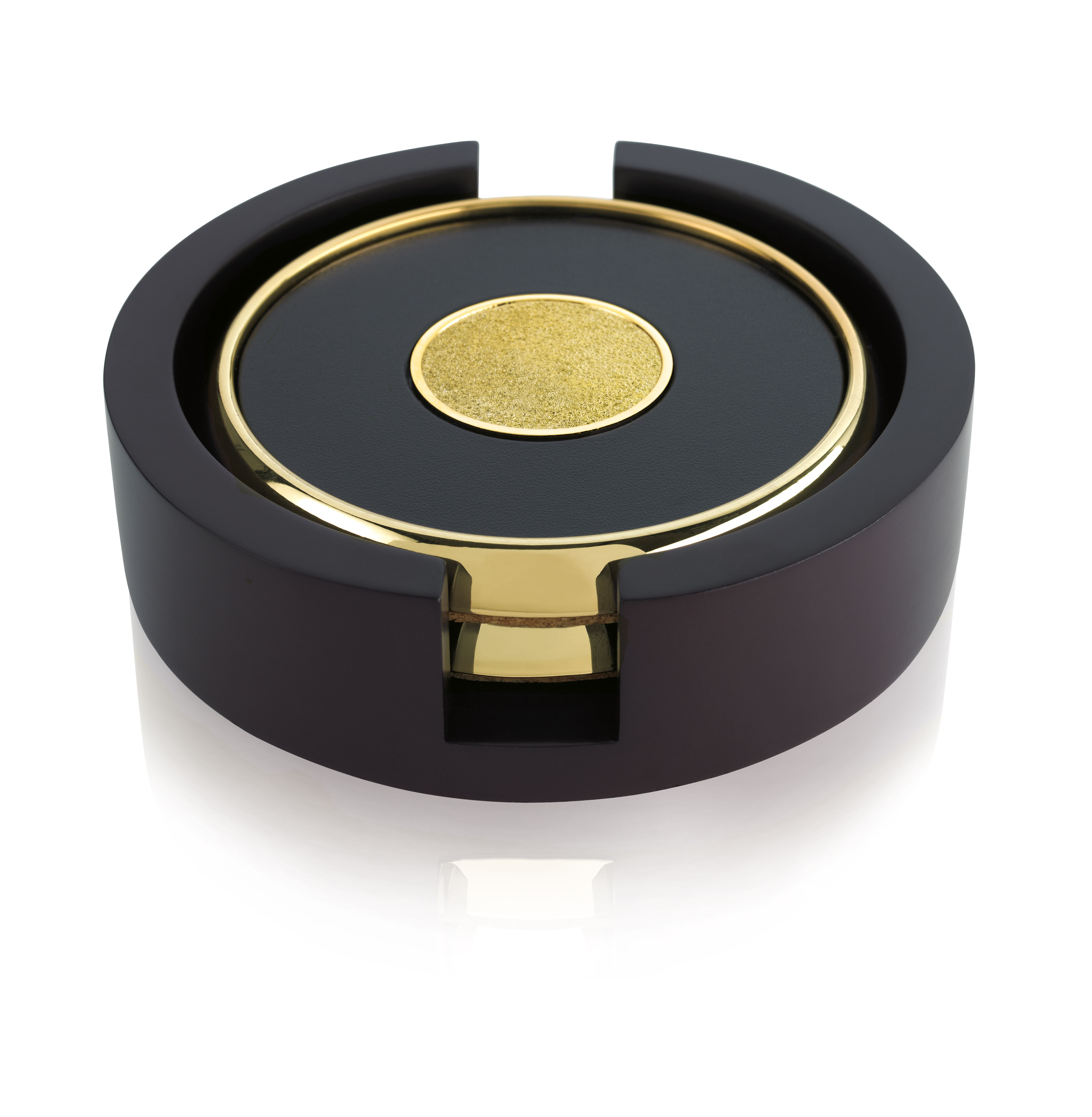 JAFFA® Two Round Coasters with Wood Tray 1