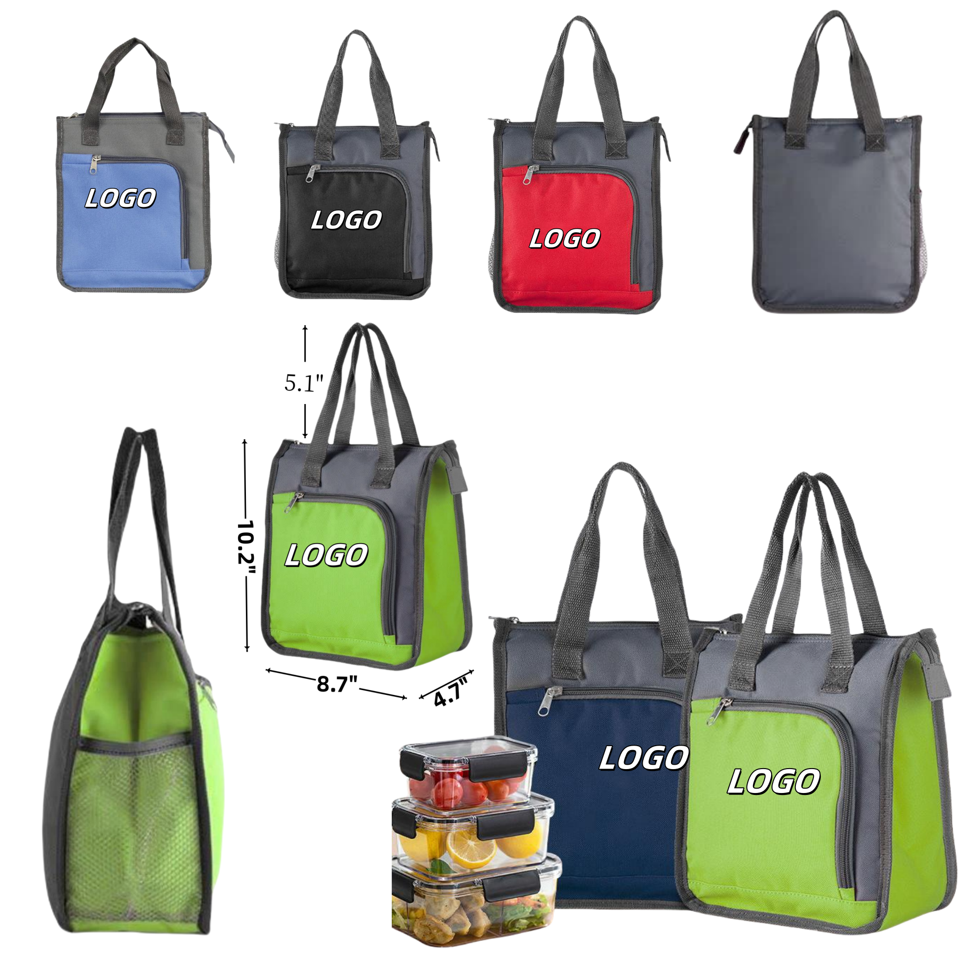 Insulation Ice Pack Handbag Oxford Fabric Lunch Pouch 2