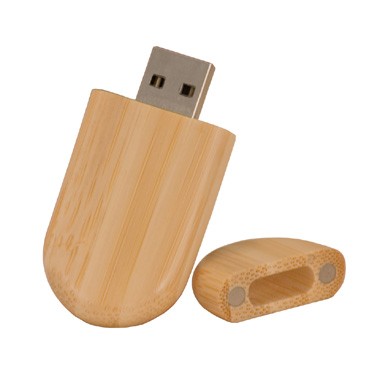 Eco-friendly 2GB Bamboo USB Flash Drive Keychain 1