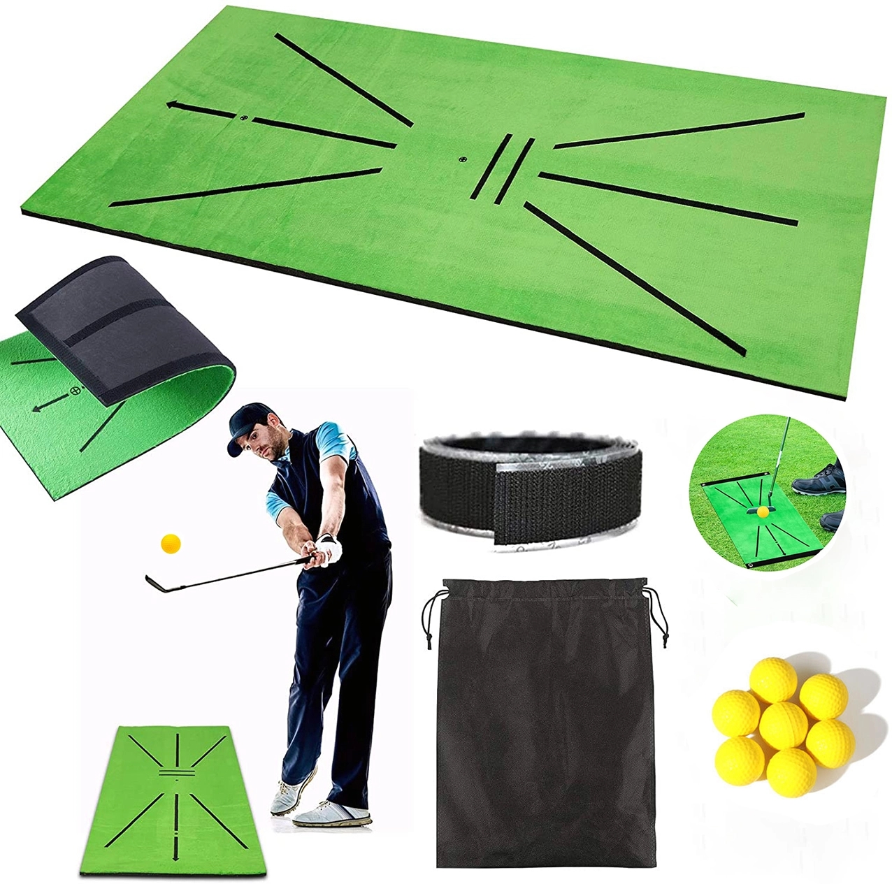 Golf Training Mat Set 3
