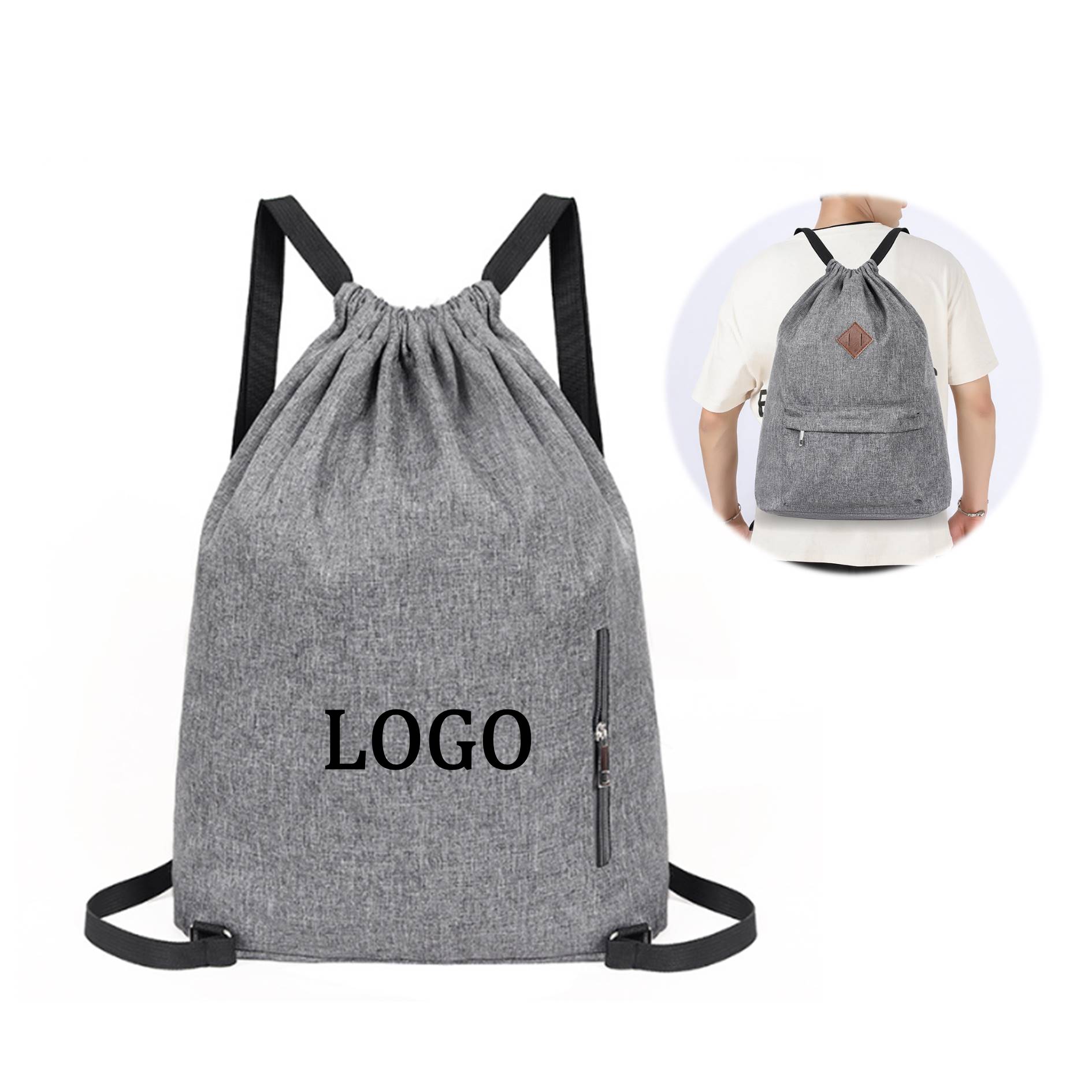 Polyester Gym Drawstring Backpack 2
