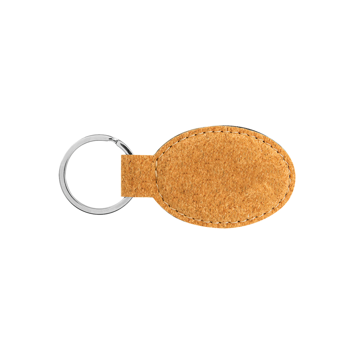 Cork Oval Keychain 1