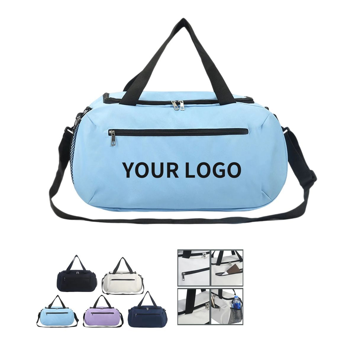 Large Capacity Workout Bag with Compartments 5