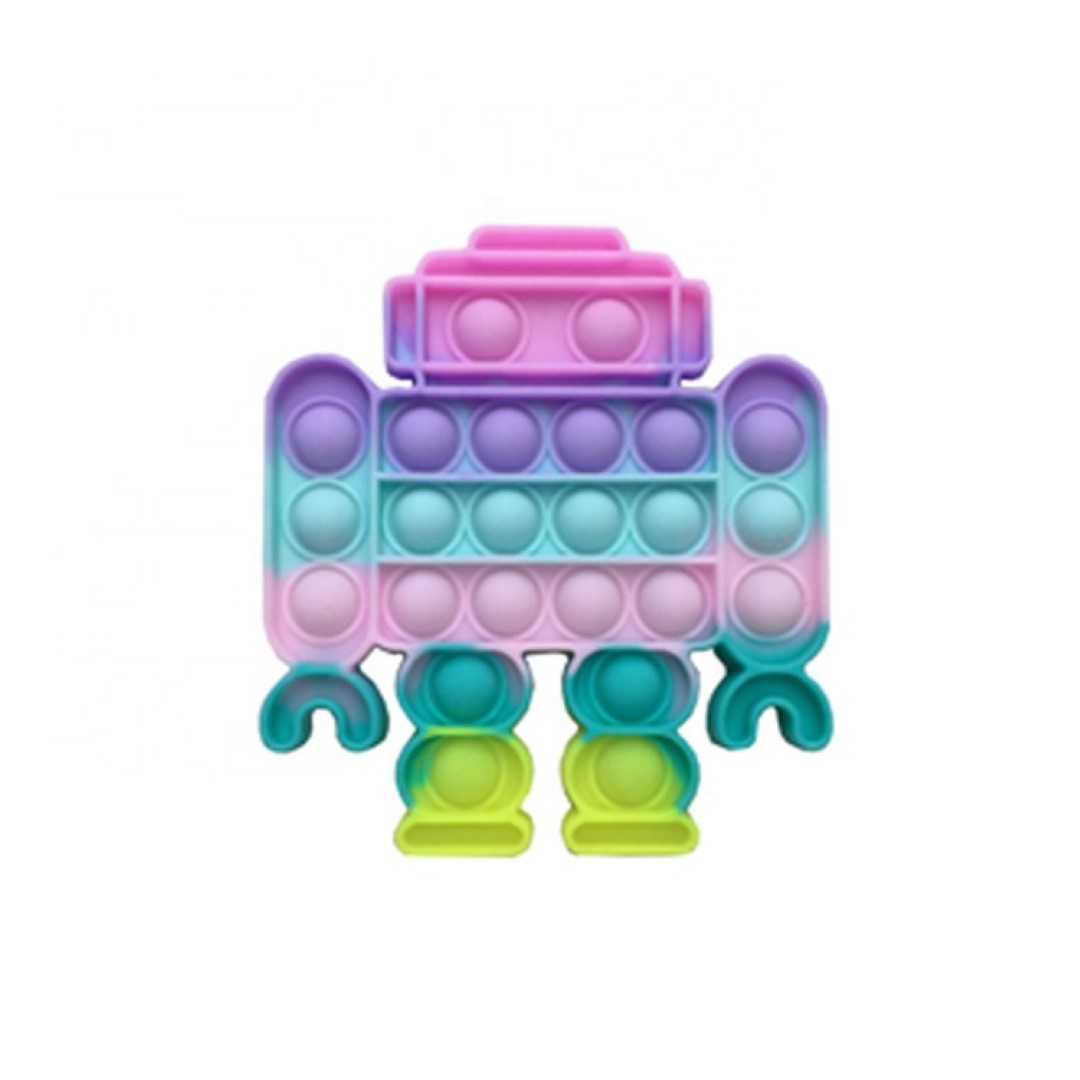 Macaron-colored robot Push Pop Bubble Sensory Fidget Toys 1