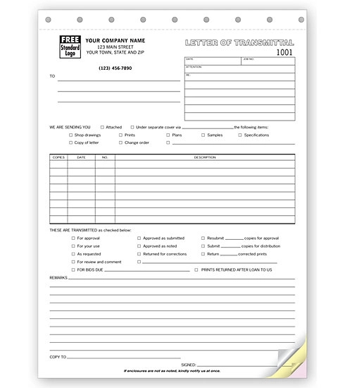 Letters Of Transmittal - Classic 2