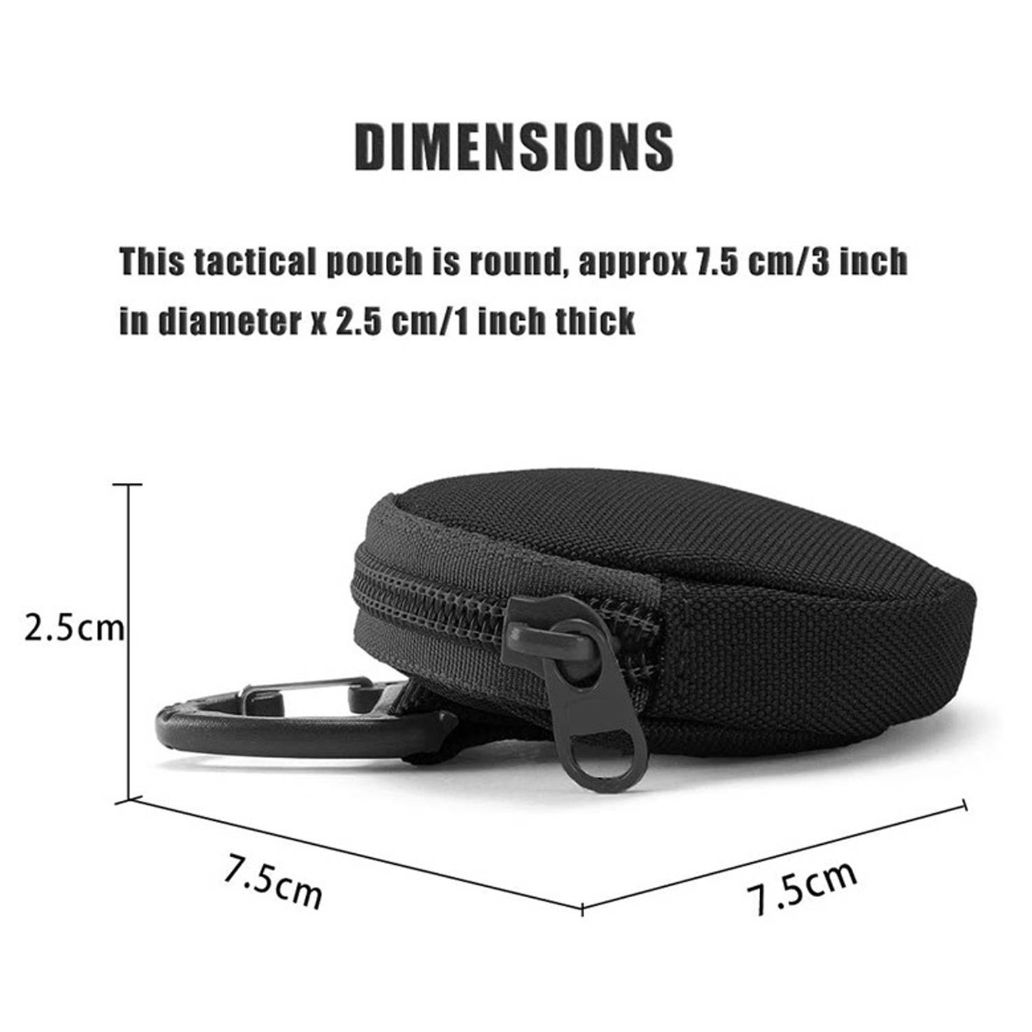 Nylon Tactical Bag Small Coin Purse Keychain 5