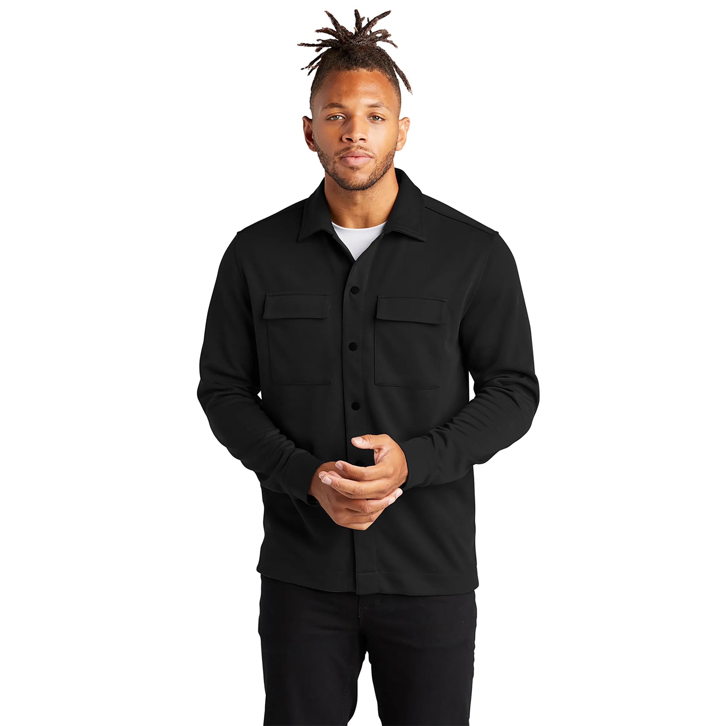 MERCER+METTLE(TM) DOUBLE-KNIT SNAP FRONT EMBLEM JACKET 10