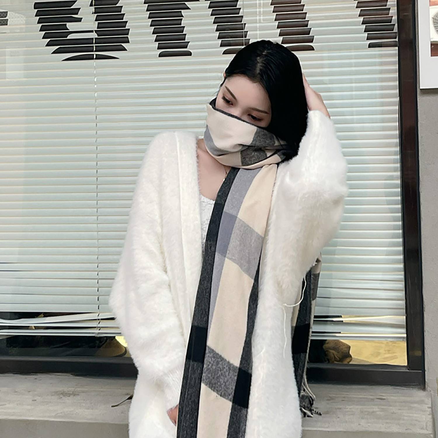 Winter Fashion Warm Plaid Scarf 6