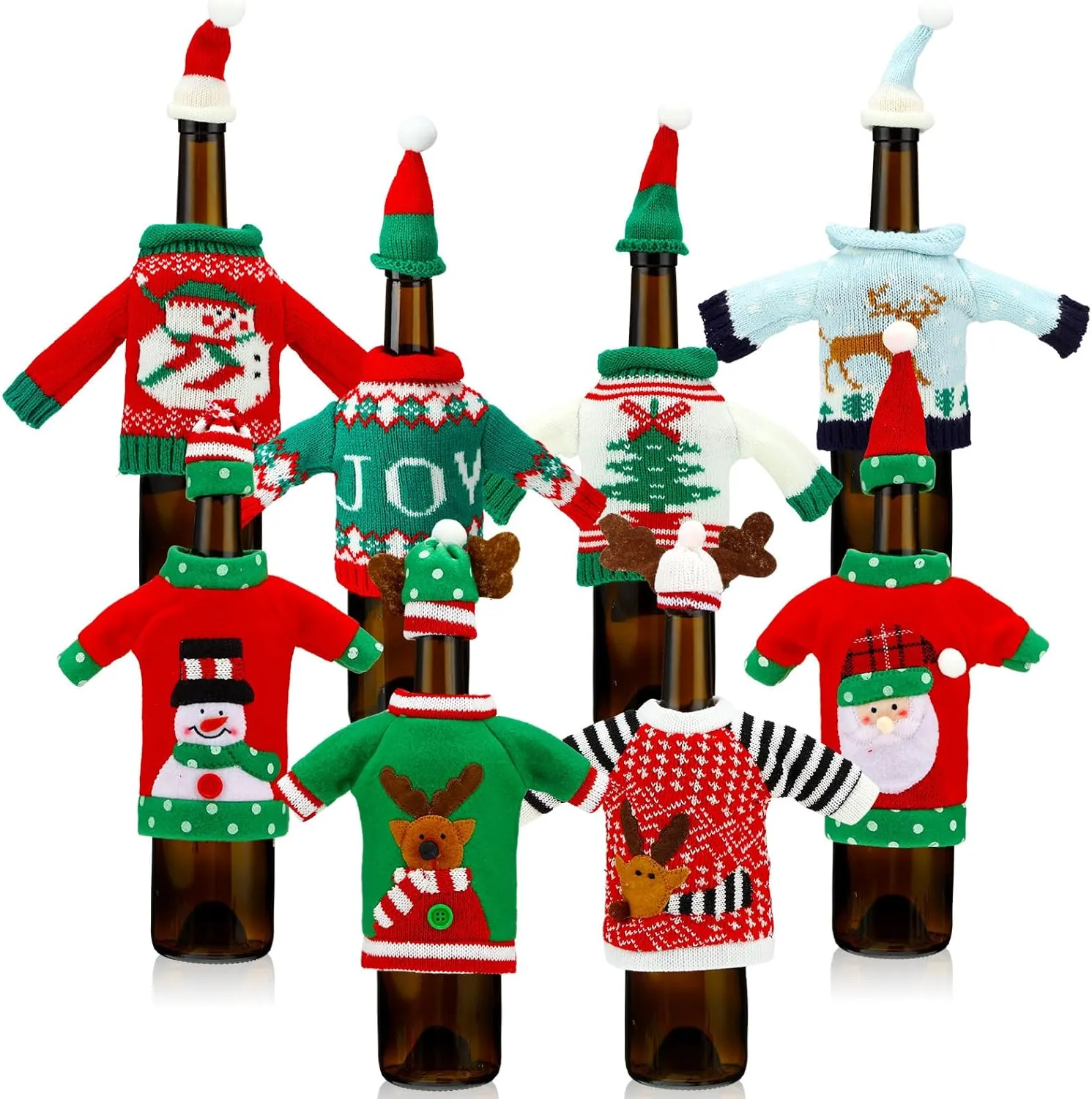 Christmas Wine Bottle Sweater Cover 3