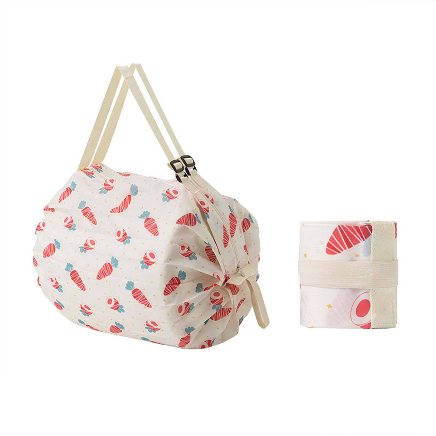 One-Shoulder Reusable Folding Grocery Bags for Shopping, custom tote bag with logo imprint 4